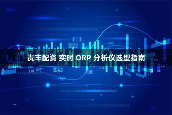 责丰配资 实时 ORP 分析仪选型指南